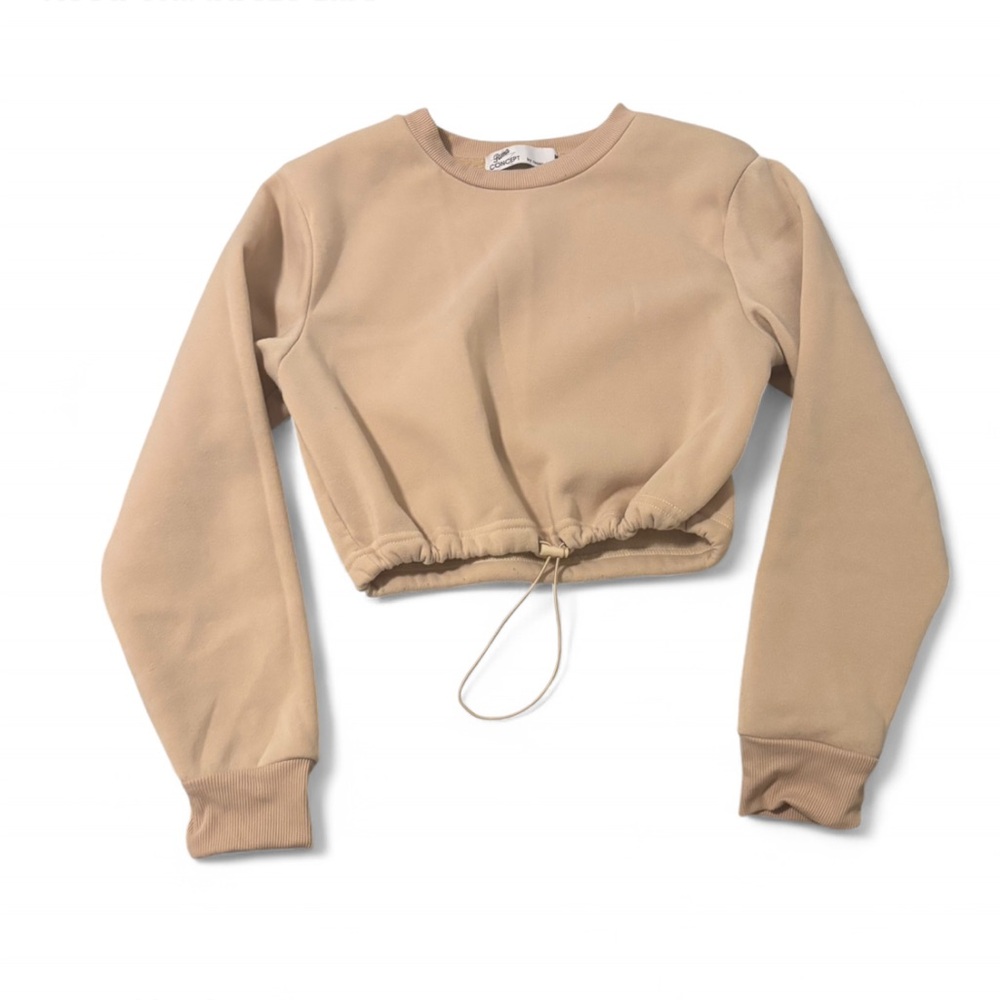 Beige Women's Cropped Sweater